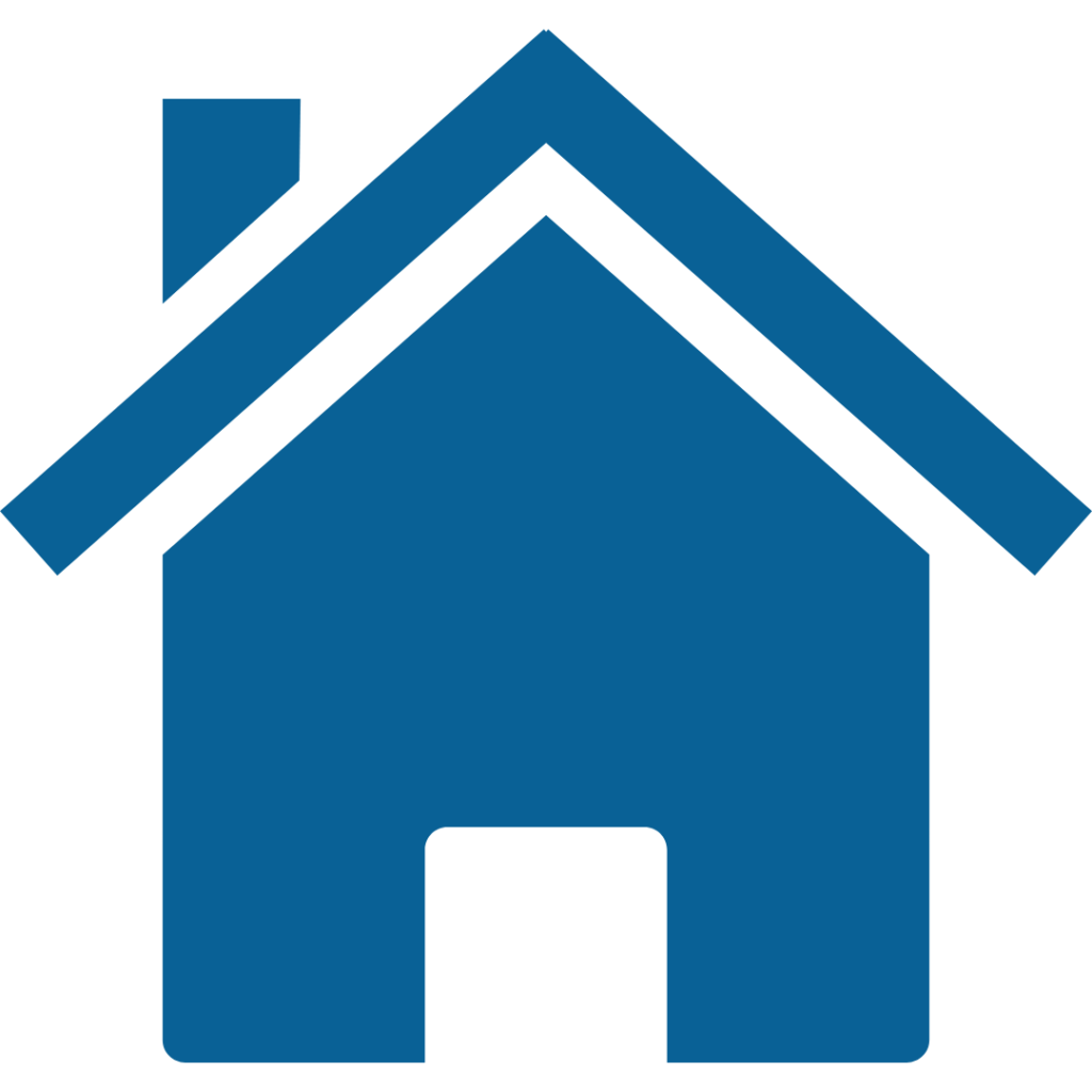 Blue Icon of a House
